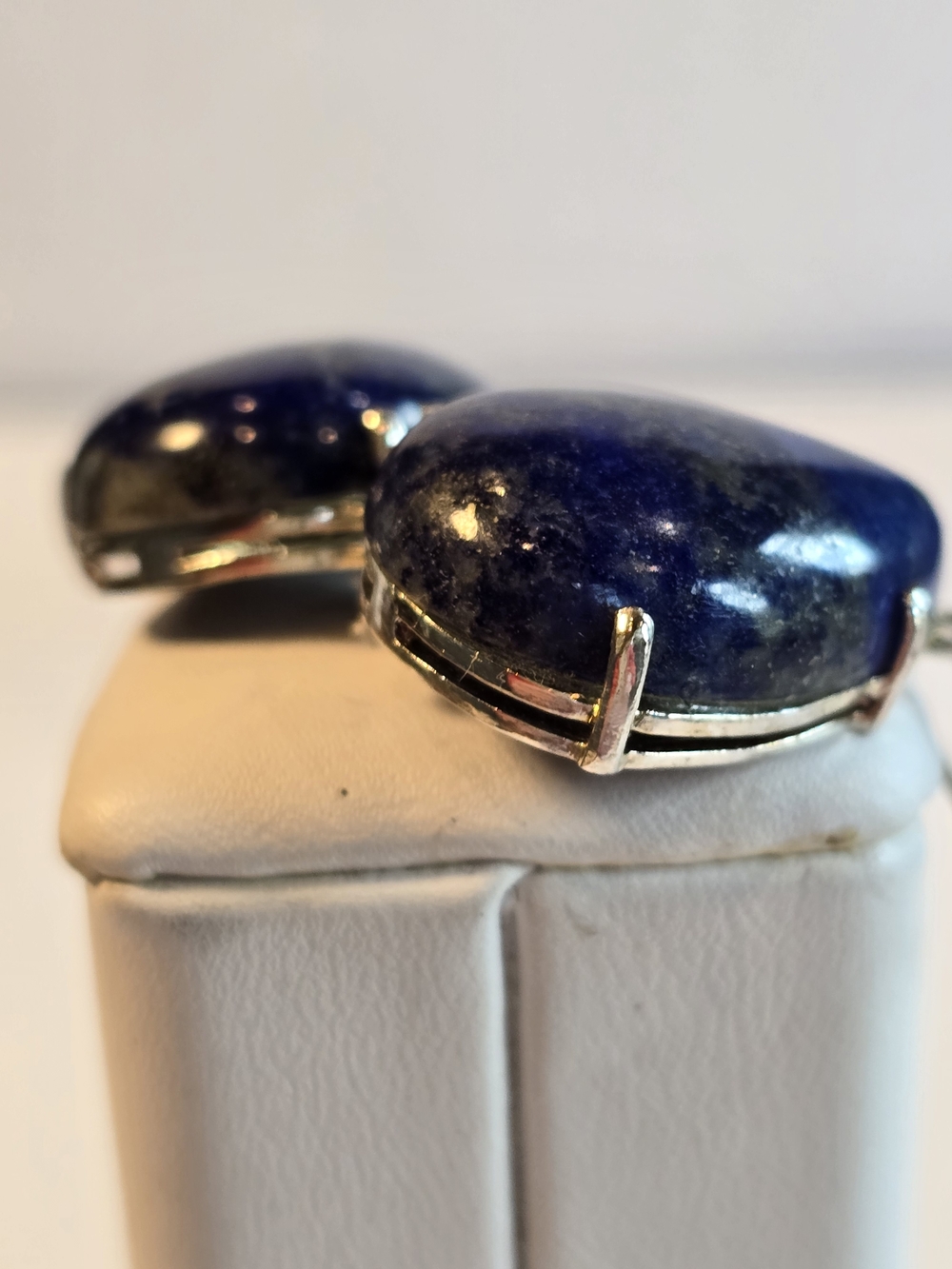 Lapis Teardrop Earrings - Deep Blue - Picture 4 of 5
